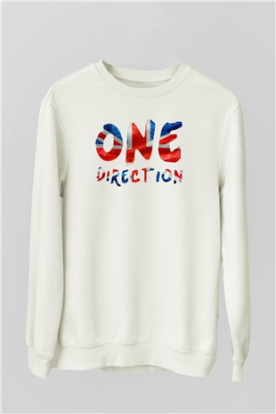 One Direction Beyaz Unisex Sweatshirt