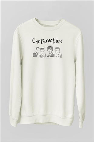 One Direction Beyaz Unisex Sweatshirt