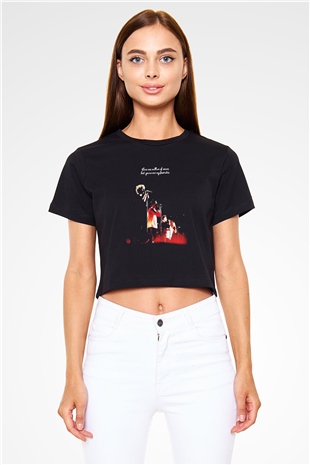 One Direction Siyah Crop Top Tişört