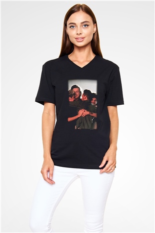 One Direction Siyah Unisex V Yaka Tişört T-Shirt