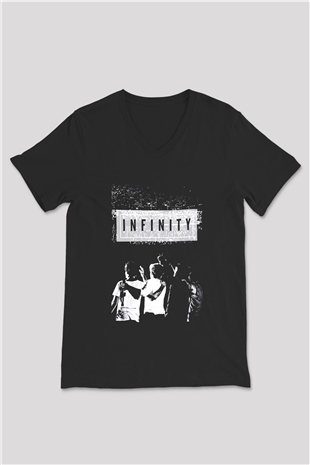 One Direction Siyah Unisex V Yaka Tişört T-Shirt