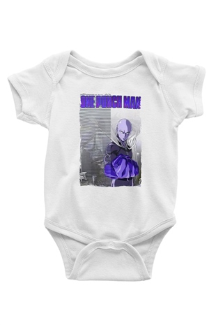 One Punch Man Beyaz Bebek Body - Zıbın