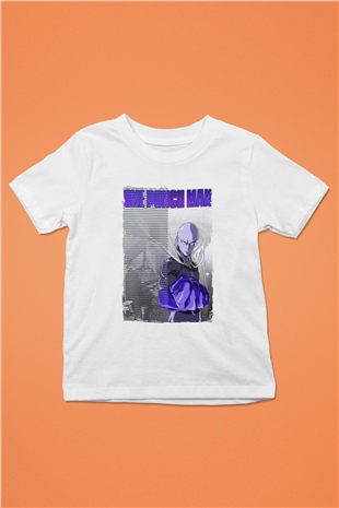 One Punch Man Beyaz Unisex Çocuk Tişört