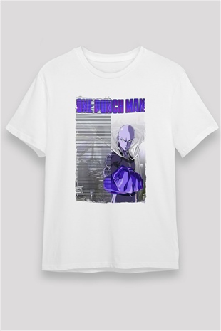 One Punch Man Beyaz Unisex Tişört T-Shirt