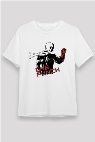 One Punch Man Beyaz Unisex Tişört T-Shirt