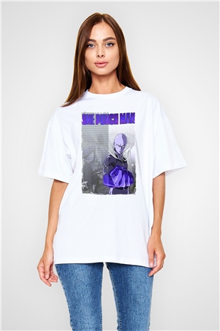 One Punch Man Beyaz Oversize Tişört Oversize T-shirt