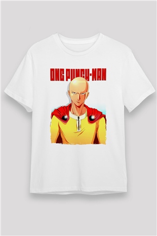One Punch Man Beyaz Unisex Tişört T-Shirt