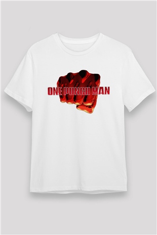 One Punch Man Beyaz Unisex Tişört T-Shirt