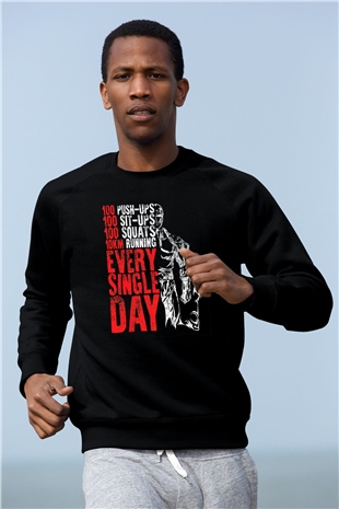 One Punch Man Siyah Unisex Sweatshirt