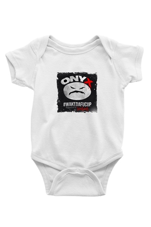 Onyx Baskılı Unisex Beyaz Bebek Body - Zıbın