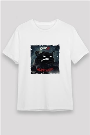 Onyx Baskılı Unisex Beyaz Tişört