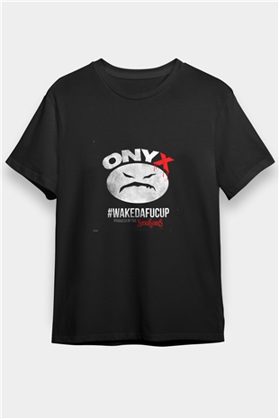 Onyx Baskılı Unisex Siyah Tişört