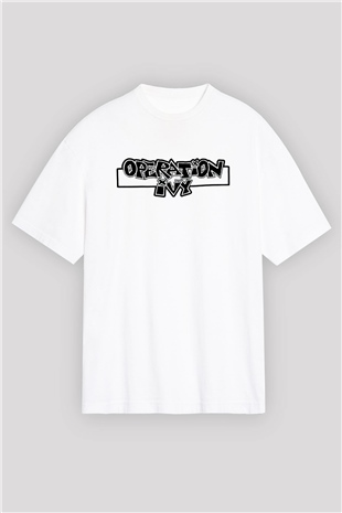 Operation Ivy Beyaz Unisex Oversize Tişört T-Shirt