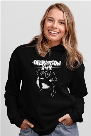 Operation Ivy Siyah Unisex Hoodie