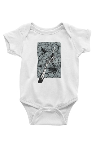 Opeth Baskılı Beyaz Unisex Bebek Body - Zıbın