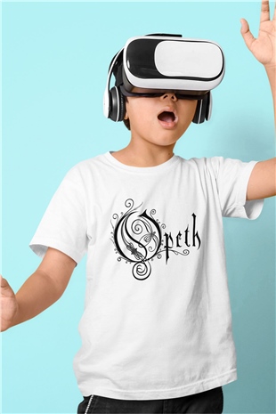 Opeth Baskılı Beyaz Unisex Çocuk Tişört