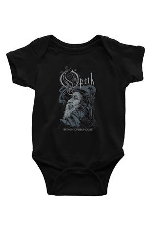 Opeth Baskılı Siyah Bebek Body - Zıbın