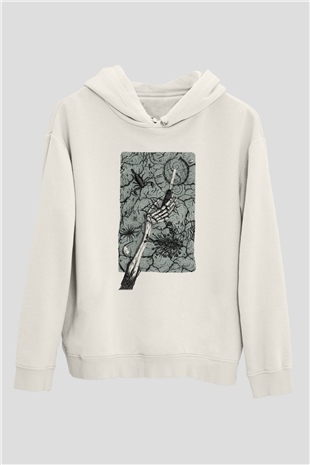 Opeth Beyaz Unisex Kapşonlu Sweatshirt