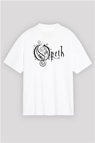 Opeth Beyaz Unisex Oversize Tişört T-Shirt