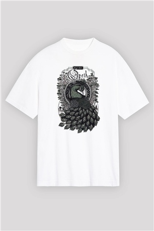 Opeth Beyaz Unisex Oversize Tişört T-Shirt