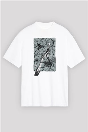 Opeth Beyaz Unisex Oversize Tişört T-Shirt