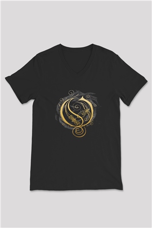 Opeth Siyah Unisex V Yaka Tişört T-Shirt