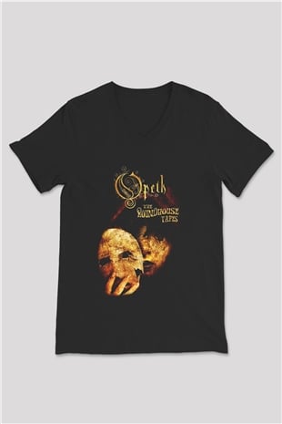 Opeth Siyah Unisex V Yaka Tişört T-Shirt