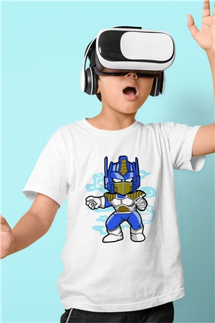 Optimus Vegeta Baskılı Beyaz Unisex Çocuk Tshirt