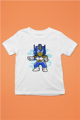 Optimus Vegeta Baskılı Beyaz Unisex Çocuk Tshirt
