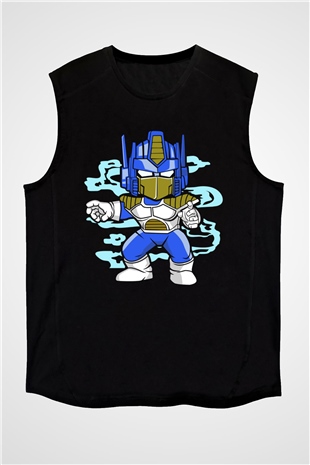 Optimus Vegeta Baskılı Siyah Unisex Tshirt