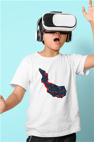 Orienteering Baskılı Unisex Beyaz Çocuk Tişört - Tshirt