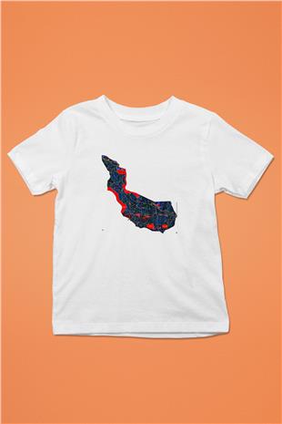 Orienteering Baskılı Unisex Beyaz Çocuk Tişört - Tshirt