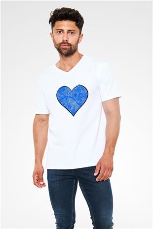Orienteering Baskılı Unisex V Yaka Tişört - Tshirt
