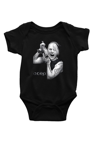 Otep Baskılı Unisex Siyah Bebek Body - Zıbın
