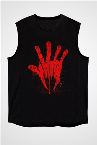 Otep Baskılı Unisex Siyah Kolsuz Tişört - Tshirt