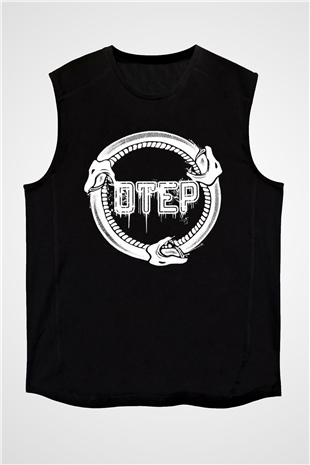 Otep Baskılı Unisex Siyah Kolsuz Tişört - Tshirt