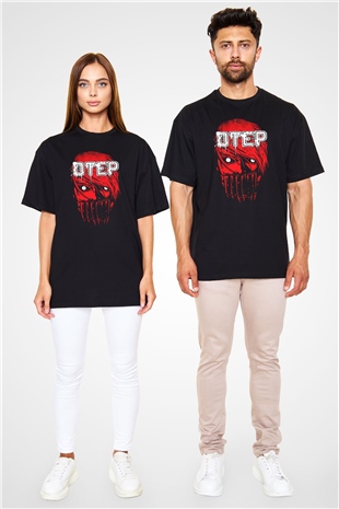 Otep Baskılı Unisex Siyah Oversize Tişört - Tshirt