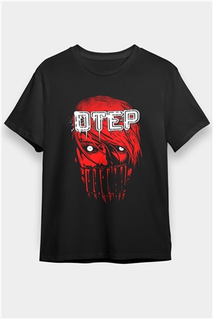 Otep Baskılı Unisex Siyah Tişört - Tshirt