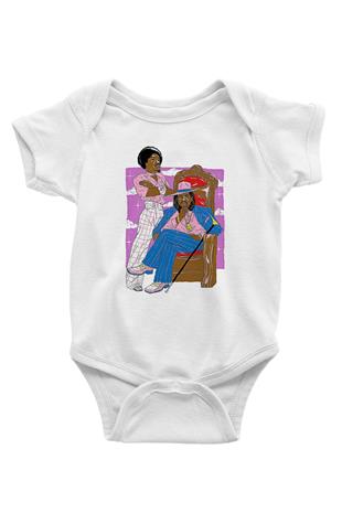 OutKast Baskılı Beyaz Unisex Bebek Body - Zıbın