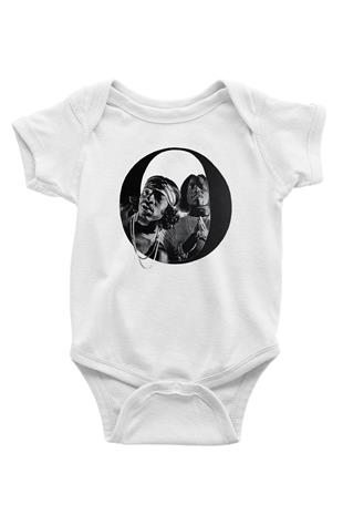 OutKast Baskılı Beyaz Unisex Bebek Body - Zıbın