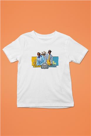 OutKast Baskılı Beyaz Unisex Beyaz Çocuk Tişört - Tshirt
