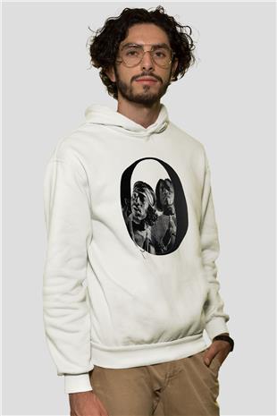 OutKast Baskılı Beyaz Unisex Kapüşonlu Sweatshirt