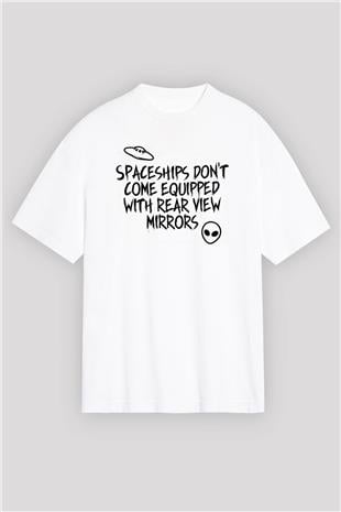 OutKast Baskılı Beyaz Unisex Oversize Tişört - Tshirt