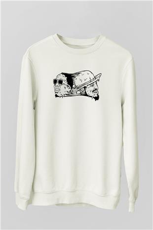 OutKast Baskılı Beyaz Unisex Sweatshirt