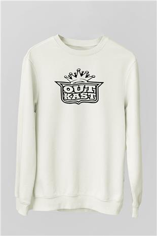 OutKast Baskılı Beyaz Unisex Sweatshirt