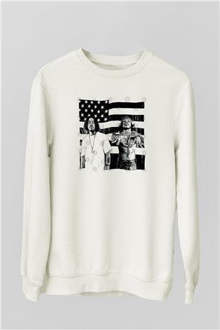 OutKast Baskılı Beyaz Unisex Sweatshirt