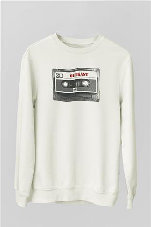 OutKast Baskılı Beyaz Unisex Sweatshirt