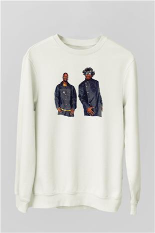 OutKast Baskılı Beyaz Unisex Sweatshirt