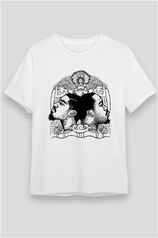 OutKast Baskılı Unisex Beyaz Tişört - Tshirt