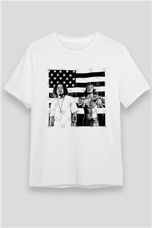 OutKast Baskılı Unisex Beyaz Tişört - Tshirt
